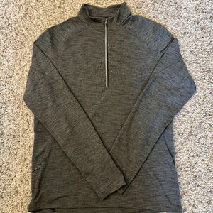 Lululemon Surge Warm 1/2 Zip TVVR Gray Men's Size Medium